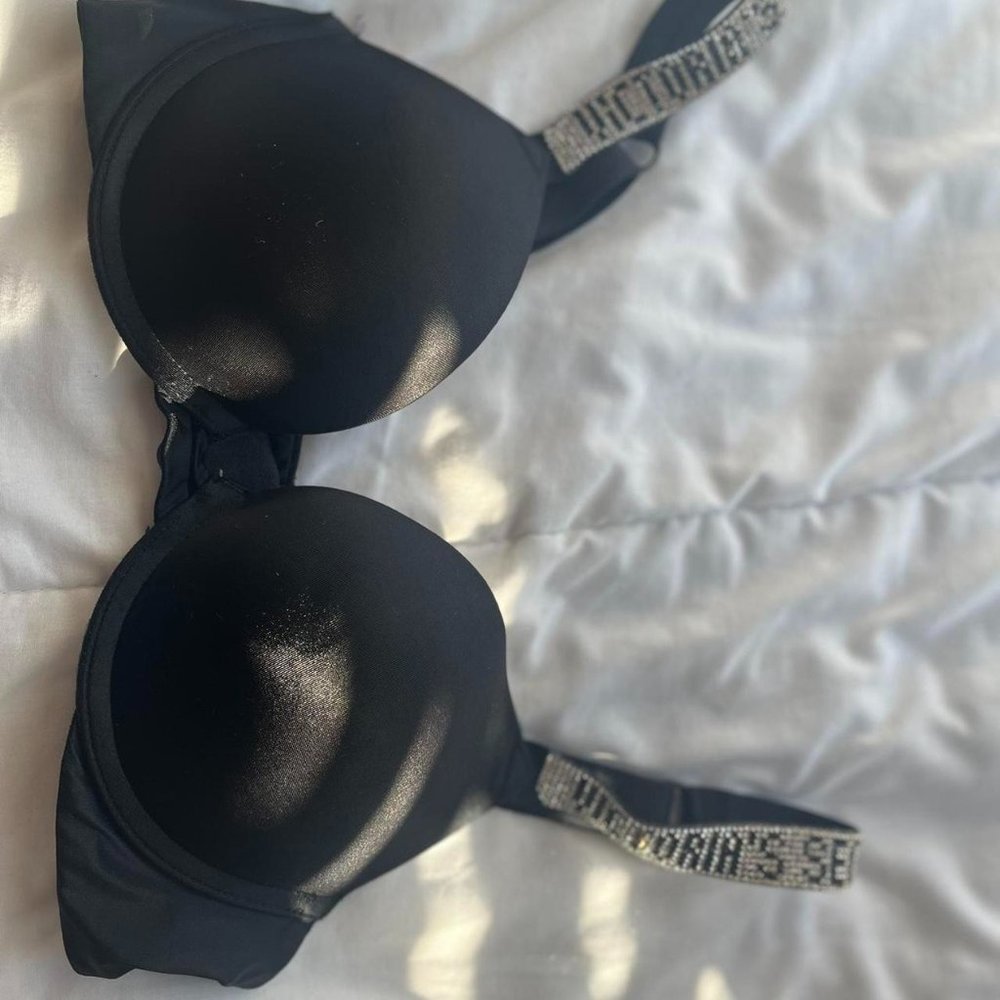 shine strap bra pink vs